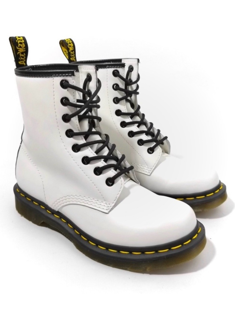 NWT Dr. Martens 1460 White Smooth Leather Lace Up Boots Men’s 8 / Women’s 9